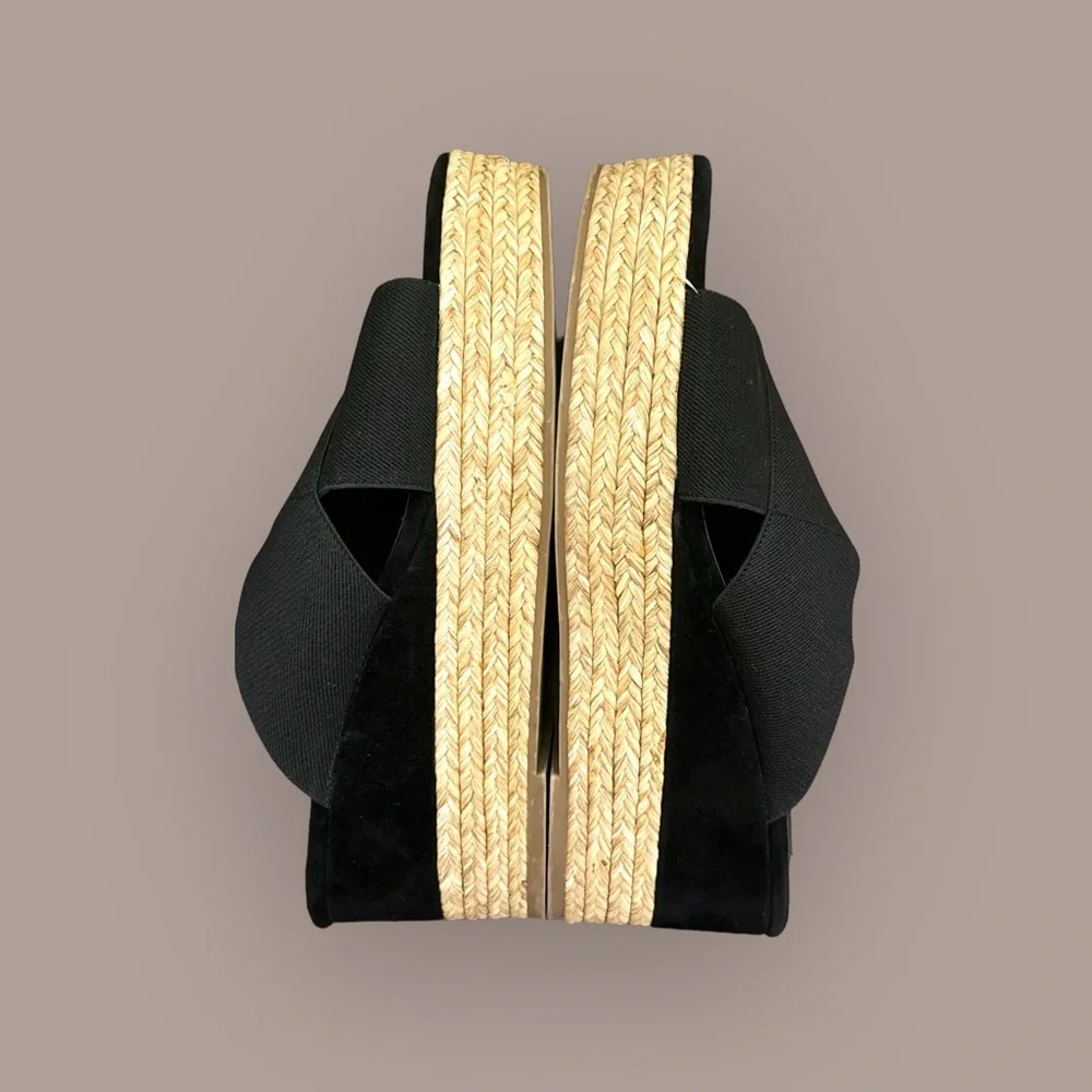 Steven by Steve Madden‎ Kaycee Black Fabric Espadrille Sandals Size 9.5
